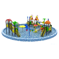 Grand parc d'aventure pour jardin, aire de jeux aquatique extérieure pour enfants