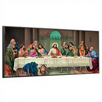 Grande décoration murale Art Déco en verre brillant et cristal avec cadre en aluminium, design traditionnel, 60x90cm, décoration suspendue pour la maison