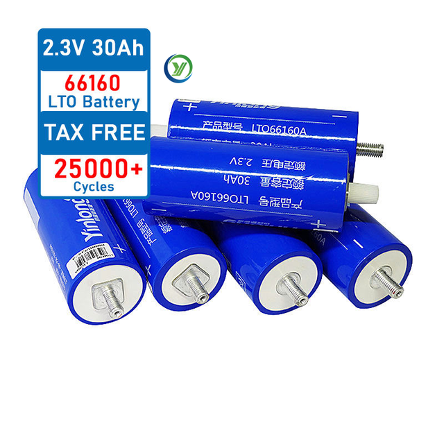 Yinlong 66160H 40Ah 30ah 2.3V Lithium Titanate Battery LTO Rechargeable Cell for Car Audio Solar Energy UPS Electric Vehicle