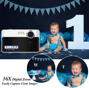 Kamera Vlogging 40MP 1080P untuk Anak Pelajar, Zoom 16X AF Makro, Layar IPS 2.4", Anti-Goyang, Filter, <span class=keywords><strong>Mini</strong></span> USB, 600mAh - Product Image 6