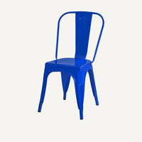Chaise moderne bon marché de meubles de café de restaurant chaise empilable extérieure en métal de magasin d'alimentation rapide