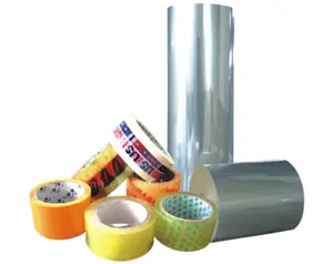 BOPP/CPP/PET Plastic Food Packaging for Tape, Custom Garment Bags, Gift Paper excellent glue adhesion good dimensional