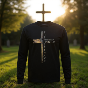 Camiseta de Manga Larga Religiosa con Diseño de Resumen de la Biblia, 365 Días, Cruz - Product Image 3