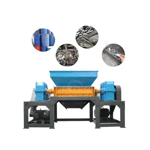 Industrial Aluminum Can Scrap Metal Waste Plastic Shredder And Crusher System Plastic Metal Sheet Mini Shredding Machine