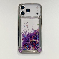 Flux liquide Quicksand étui de téléphone portable pour iPhone 17 couverture de téléphone à paillettes électrolytiques pour iPhone 17 Pro Max 16 15 14 13