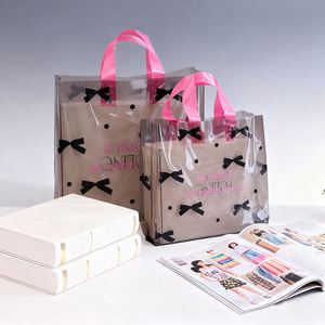 Bolsa de Plástico Transparente con Diseño Bonito, Impermeable, Reutilizable, para Empaque Minorista de Ropa de Moda, Regalos de Dama de Honor y Regalos Navideños - Product Image 3