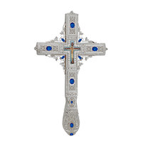 2023 prix de gros religieux église décoration alliage sculpté 29cm main grande croix pour la prière de l'église