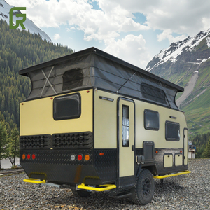 Mini caravane de camping-car d'extérieur en aluminium moderne de luxe Panneau solaire électrique étanche à double essieu pour le camping Remorques de voyage tout-terrain - Product Image 1