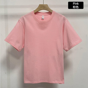 T-shirts pour hommes en coton 100% à épaules tombantes, couleur unie bleu marine, surdimensionnés, personnalisables, vente chaude de l'été - Product Image 2