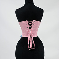 Corset Bustier Floral Rose Antique Style Romantique Français Cottagecore Ajusteur de Taille Vintage avec Ourlet Pointu