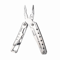 Pince multifonction de camping en acier inoxydable 420 de qualité supérieure, finition miroir, avec mousqueton