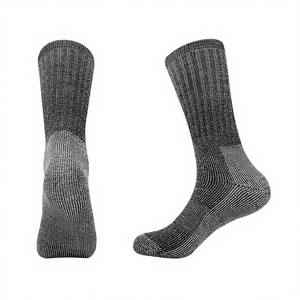 Men's Casual Summer Thick Hiking <b>Socks</b> with Cuff Logo Spandex/Nylon/Cotton Crew Boot <b>Socks</b> - Product Image 3