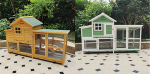 Cage à lapins en bois imperméable et anticorrosion pour l'extérieur, poulailler, cage à pigeons, villa pour la ferme, la maternelle et les petits animaux - Product Image 3