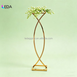 LEDA Centre de table de mariage de luxe couleur or en forme de S, décoratif pour les fêtes d'anniversaire et les événements de mariage - Product Image 6