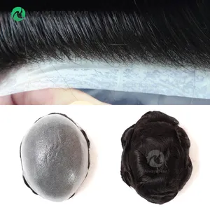 CBIO - Invisible Natural Hairline Male Hair Prosthesis Best Toupee For Man 0.05-0.06mm Thin Skin Hair Replacement