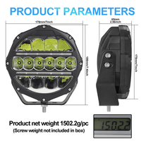 Feux antibrouillard LED Hyper Light de 7 pouces, 65 W, projecteur auxiliaire LED, feux antibrouillard de toit de voiture tout-terrain pour Wrangler JK Jeep Cherokee