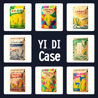 Sac à fond carré en papier kraft multicouche biodégradable et recyclable, en amidon de maïs, 10 kg, 25 kg, impression de logo de marque, qualité alimentaire