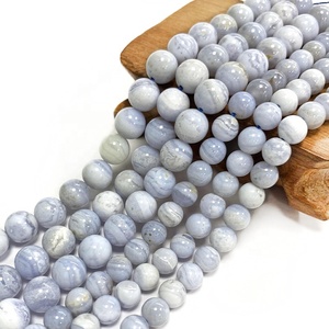 Cuentas sueltas de ágata de encaje púrpura de piedras preciosas redondas Ligure de alta calidad para hacer pulseras - Product Image 1