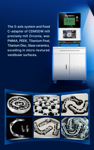 Machine de fraisage dentaire HOT <span class=keywords><strong>ESCO</strong></span> 5 axes pour prothèses dentaires en oxyde de zirconium, alliage de titane, cobalt-chrome, PEEK, PMMA - Product Image 4