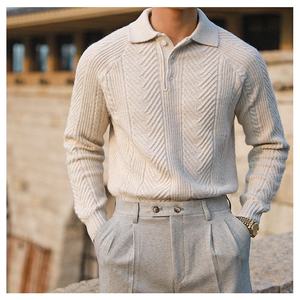Wholesale of New Models Winter European and American Thickened Button Lapel <strong>Sweater</strong> <strong>Men's</strong> <strong>Sweater</strong> Knitwear Casual Custom logo - Product Image 5