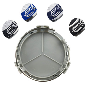 Badge emblème <span class=keywords><strong>de</strong></span> voiture 75mm, 100 pièces, capuchon <span class=keywords><strong>de</strong></span> <span class=keywords><strong>roue</strong></span> <span class=keywords><strong>noir</strong></span> - Product Image 3