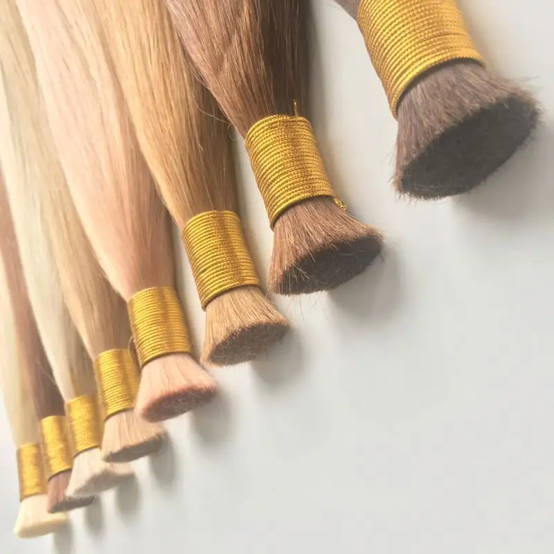 Capelli russi russi Slavic capelli umani molli per cuticole molli vergini Remy 20-100cm per capelli Russia