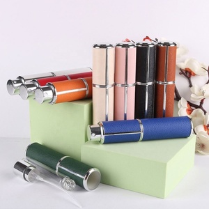 Hot Sale Empty Aluminum Glass Luxury <b>Mini</b> Leather Travel Bottom Directly Filled 10ml Atomizer <b>Perfume</b> Bottle - Product Image 6