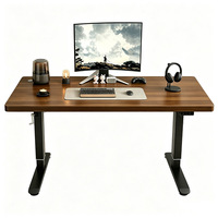 Bureau de jeu moderne en bois massif à hauteur réglable avec roulettes et dissipation thermique