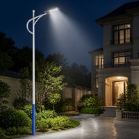 Lampu Jalan Tenaga Surya Terintegrasi 300W-600W IP65 Bersertifikasi CE Sensor Radar Microwave Kontrol Cerdas Lampu Jalan Raya Umum