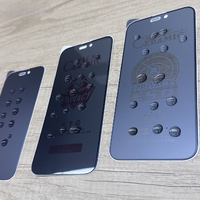 Film Pelindung Layar Anti-Spy Keramik Matte Tempered Glass untuk iPhone 16 15 14 13 12 Mini 11 Pro Max, Film Privasi Keramik Matte