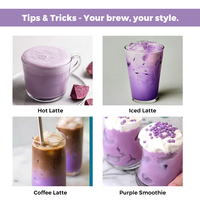 Poudre de lait de coco superalimentaire naturelle à marque privée, poudre de patate douce violette, poudre de latte Ube