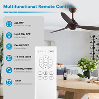 Ventilateur de plafond moderne avec télécommande, 52 pouces, pales en plastique, moteur DC silencieux, en stock aux États-Unis
