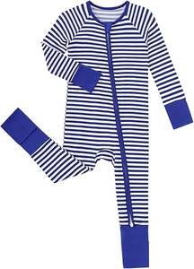 Pijamas <span class=keywords><strong>de</strong></span> Fibra <span class=keywords><strong>de</strong></span> Bambú para Bebés Niños y Niñas, Recién Nacidos Prematuros, con Cierre YKK Bidireccional, Estampado Animal, Ropa Casual <span class=keywords><strong>de</strong></span> Otoño - Product Image 2