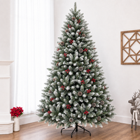 Arbre de Noël artificiel en cèdre de haute qualité MaoSheng, PE+PVC, blanc neige, hauteur 150-240 cm, vente en gros, personnalisation possible