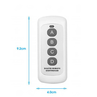 Télécommande sans fil RF longue portée 433,92 MHz, code d'apprentissage 1/2/4/5/6/8, émetteur pour portes roulantes de garages