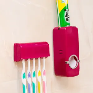 Automatic Toothpaste Dispenser Dust-proof Toothbrush Holder Wall Mount Stand Bathroom Accessories Set Toothpaste Squeezers Tooth