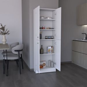 DB Cocina Despensa 71 \ "H 4 Puertas con 5 Estantes Ajustables Lavandería Gabinete Blanco - Product Image 2