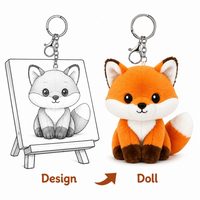 Portachiavi Personalizzato a Forma di Volpe, Simpatico Ciondolo per Borsa a Forma di Volpe Selvatica in Peluche, Regalo per le Feste, Decorazione per la Casa, Basso MOQ, OEM ODM