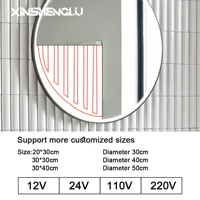 Désembueur de miroir à économie d'énergie |   Miroir intelligent étanche IP54 |   Film chauffant anti-buée 110-240V |   Certifié CE/RoHS |   2 ans