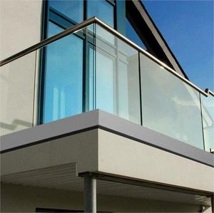 Modern USA Design U-Shaped Aluminum Glass <strong>Railing</strong> for Villa Outdoor Balconies Tempered Glass Made in China for Deck Application - Product Image 2