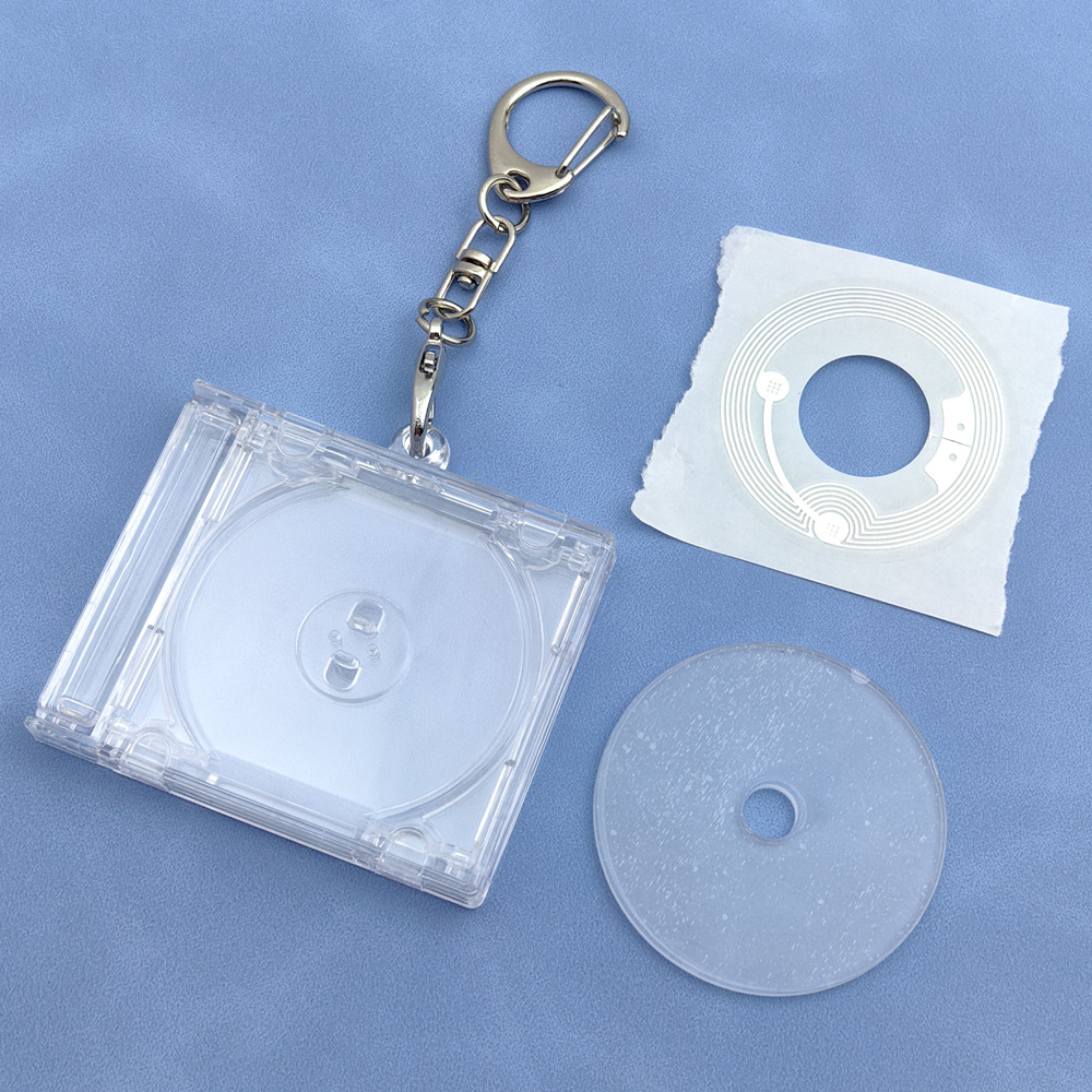 lobster clasp+cd case + blank cd+3.8cm NFC sticker