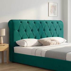 Willsoon <span class=keywords><strong>Letto</strong></span> Contenitore Personalizzato <span class=keywords><strong>Verde</strong></span> Queen/King con Ottomana Idraulica, Struttura in Velluto Morbido, 4 Cassetti, Ruote e <span class=keywords><strong>Testiera</strong></span> con Materasso - Product Image 6