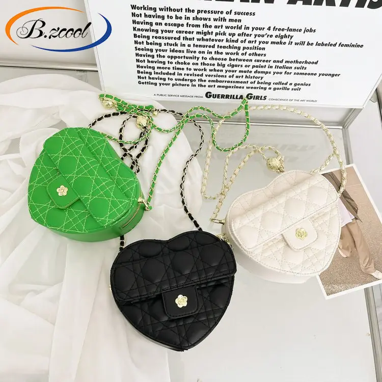 Factory Direct Sale Heart Shape Handbags Fashion Zipper Women Bags Shoulder Bag Casual Purses And Handbags RY74135