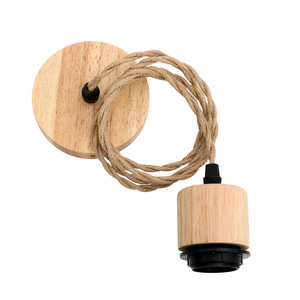 Support de lampe suspendue en bois massif E27 avec vis, cordon réglable, accessoires pour luminaire suspendu DIY - Product Image 5