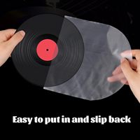 Pochettes de protection pour disques vinyles de 12 pouces noires de haute qualité, imprimées en gravure, en PEHD, personnalisées, pour la protection des disques vinyles