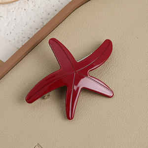 Al por mayor Pinzas y pasadores para el pelo de acetato, acrílico y con diseño de estrella de mar, estrella de primavera y leopardo, estilo dulce para mujer - Product Image 4