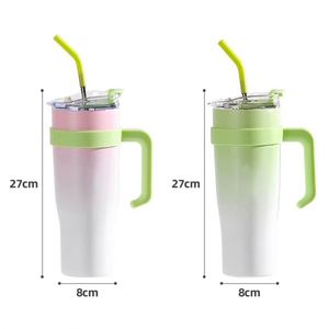 Hot Selling <b>Large</b> Capacity Portable Straw <b>Cup</b> 304 Stainless Steel Vacuum Flask Water Bottle Event Gift With Custom Logo - Product Image 3