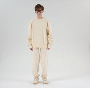 Sweat-shirts à capuche unisexes pour hommes de haute qualité, en coton, avec logo brodé personnalisé, coupe ample, col rond, impression en relief - Product Image 2