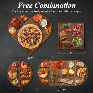 Planche à découper en bois irrégulière, style palette, pour steak, pain, fromage et aliments traiteur, épaisseur 2 cm - Product Image 3