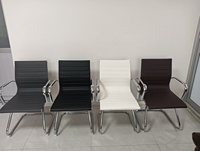 Chaise de bureau exécutive moderne en cuir PU avec dossier fixe en PU et fonction de massage pour hôtel et salle à manger